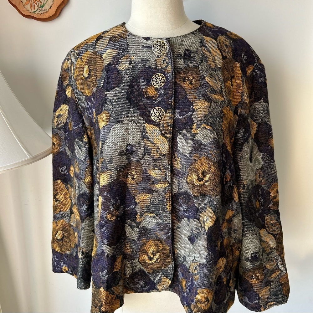 Vintage Floral Patterned Women's Jacket